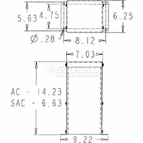 Buyers Products Buyers Air P.T.O./Air Hoist Console, AC010, Black Powder Coated Steel, 7" W x 6-1/8" D 14-1/8" H - Image 2