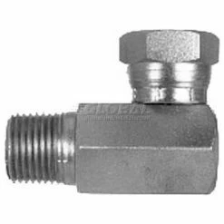 Buyers Products Fml Pipe Swivel To Male Pipe 90° Elbow, H9405x4x4, 1/4-18 Npsm Nut, 1/4-18 Male Npt-Min Qty 20