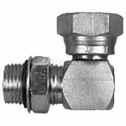 Buyers Products Male Strt. Thread To Fml Pipe Swivel 90° Elbow, H9515x6x6, 9/16-18, 3/8-18 Npsm Nut-Min Qty 13