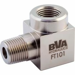 BVA Hydraulics BVA Hydraulic Fitting Street Elbow, 90° Connector, Female 3/8"-18 NPTF to Male 3/8"-18 NPTF