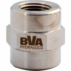 BVA Hydraulics BVA Hydraulic Fitting Coupling, Female 3/8"-18NPTF to Female 3/8"-18NPTF