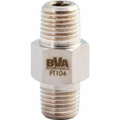 BVA Hydraulics BVA Hydraulic Fitting Hex Nipple, Male 1/4"-18NPTF to Male 1/4"-18NPTF