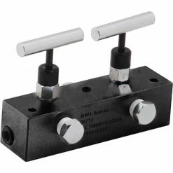 BVA Hydraulics BVA Hydraulic Manifold Block with 2 Needle Valves, 6"