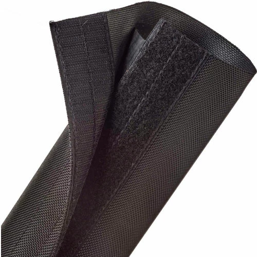 Techflex Durawrap 1050 Ballistic Nylon Wrap w/ Velcro Closure 3" Dia., 25', Black