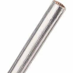 Techflex Thermashield Aluminized Fiberglass Tube .63" Dia., 100', Silver