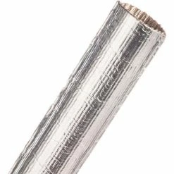 Techflex Thermashield Aluminized Fiberglass Tube 1.25" Dia., 100', Silver