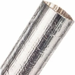 Techflex Thermashield Aluminized Fiberglass Tube 1.75" Dia., 100', Silver