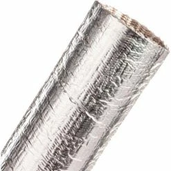 Techflex Thermashield Aluminized Fiberglass Tube 2" Dia., 50', Silver