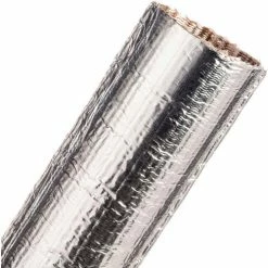 Techflex Thermashield Aluminized Fiberglass Tube 2.50" Dia., 50', Silver