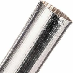 Techflex Thermashield Aluminized Fiberglass Tube 3" Dia., 50', Silver