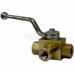 Buyers Products Buyers 3 Port High Pressure Ball Valve, HBV3W075, 5000 Max Pressure, 3/4" NPTF