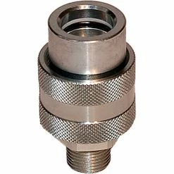 Stucchi 10,000 PSI Hydraulic Jack Quick Coupling, 3/8 Inch Male NPT thread x 3/8 Inch Female Coupler