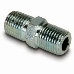 Enerpac High Pressure Fitting, Hex Nipple, 1/4" NPTF Male to 1/4" NPTF Male
